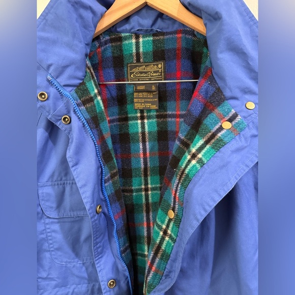 VTG Eddie Bauer Women's Plaid Lined Jacket Heavy Windbreaker Heritage Fisherman - Picture 2 of 9